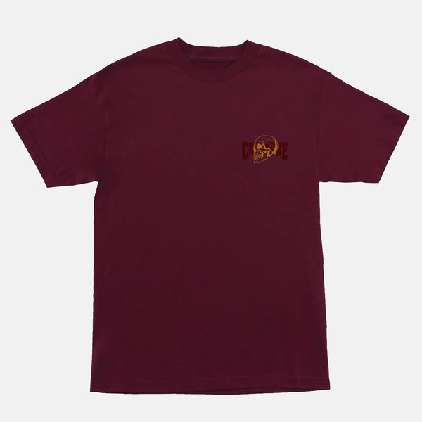 Creature Skateboards - Spiral Skull T-Shirt - Maroon