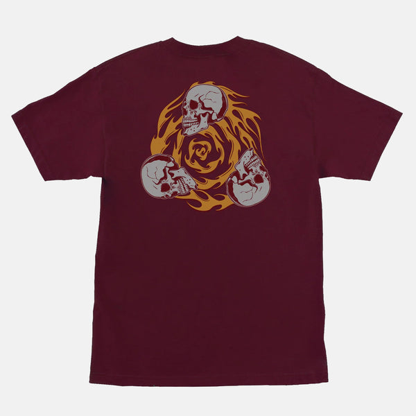 Creature Skateboards - Spiral Skull T-Shirt - Maroon