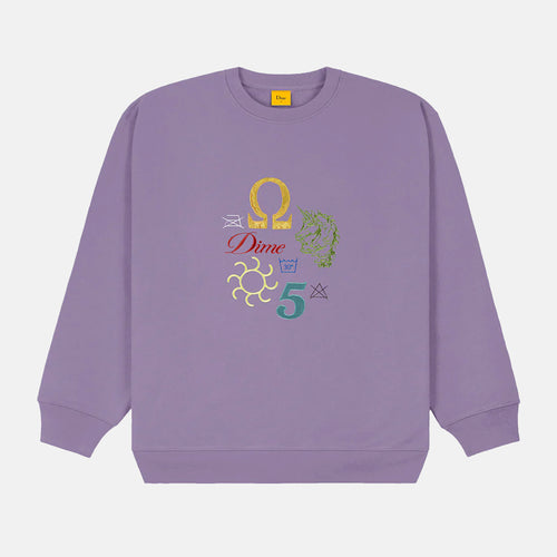 Dime MTL - Codex Crewneck Sweatshirt - Washed Grape