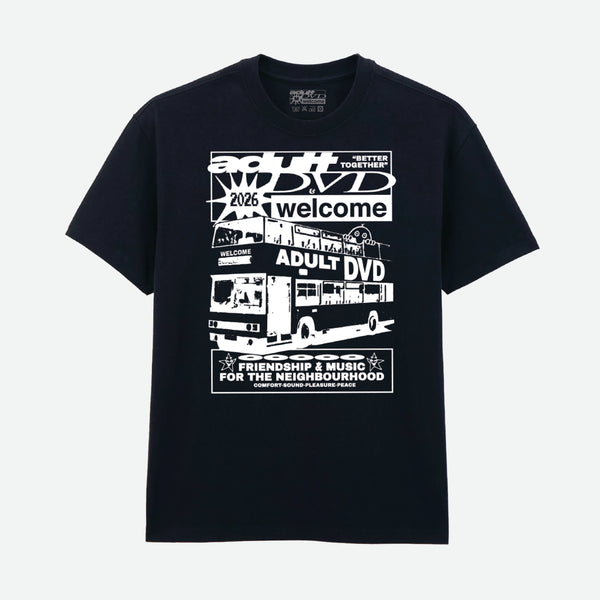 Welcome Skate Store - Adult DVD 'Double Decker' T-Shirt - Black