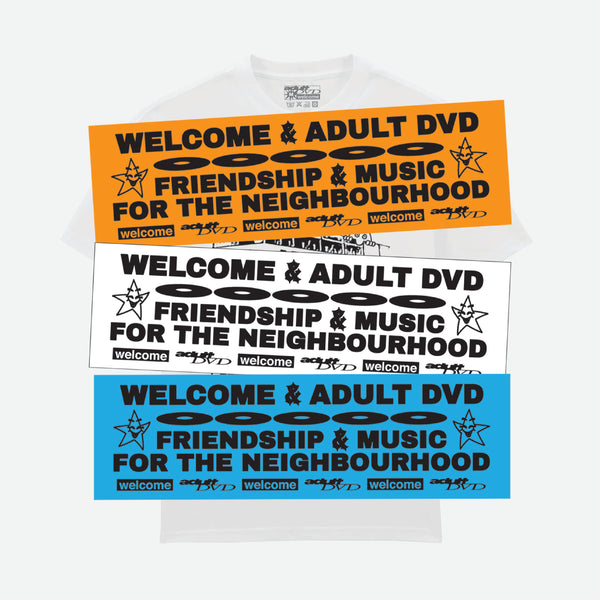 Welcome Skate Store - Adult DVD 'Double Decker' T-Shirt - White