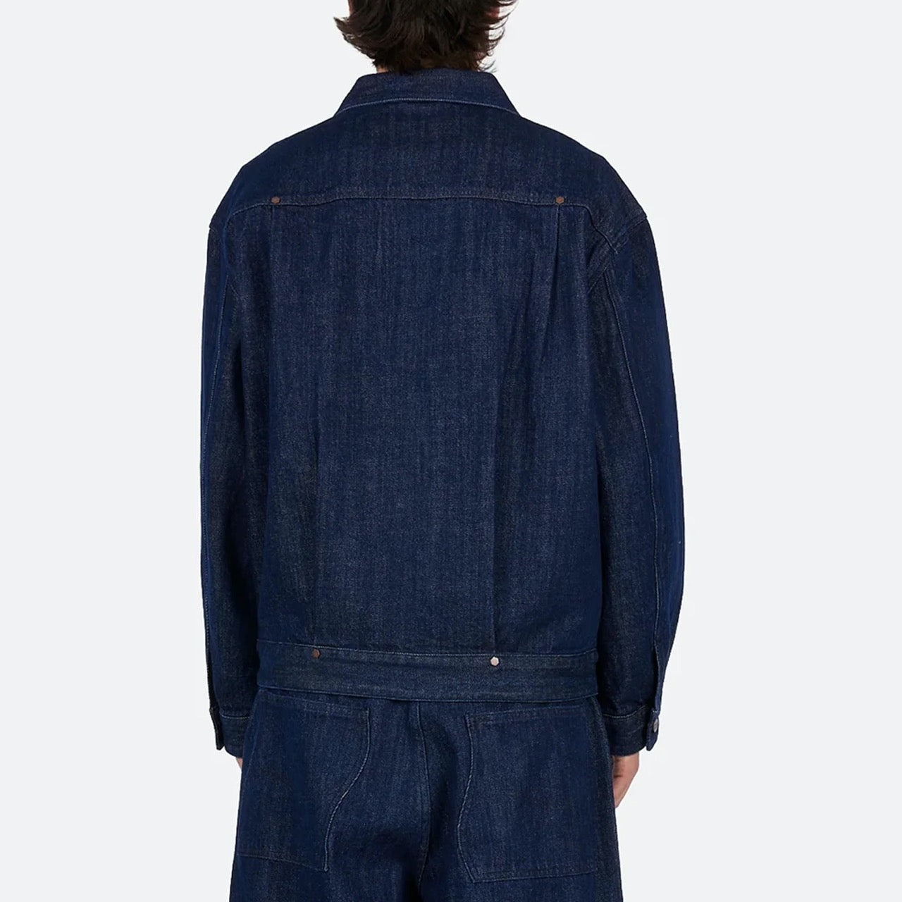 Dime MTL - Pleated Denim Jacket - Indigo
