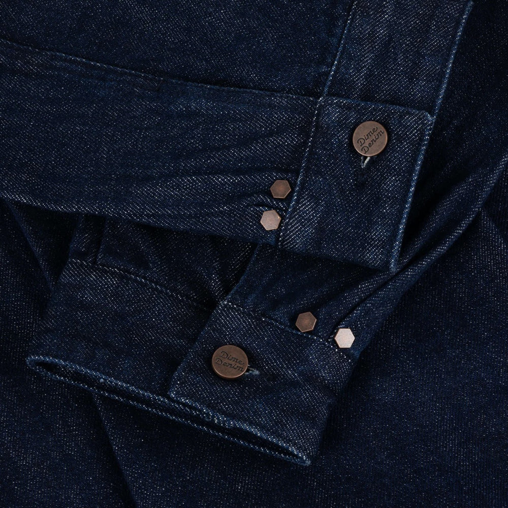 Dime MTL - Pleated Denim Jacket - Indigo