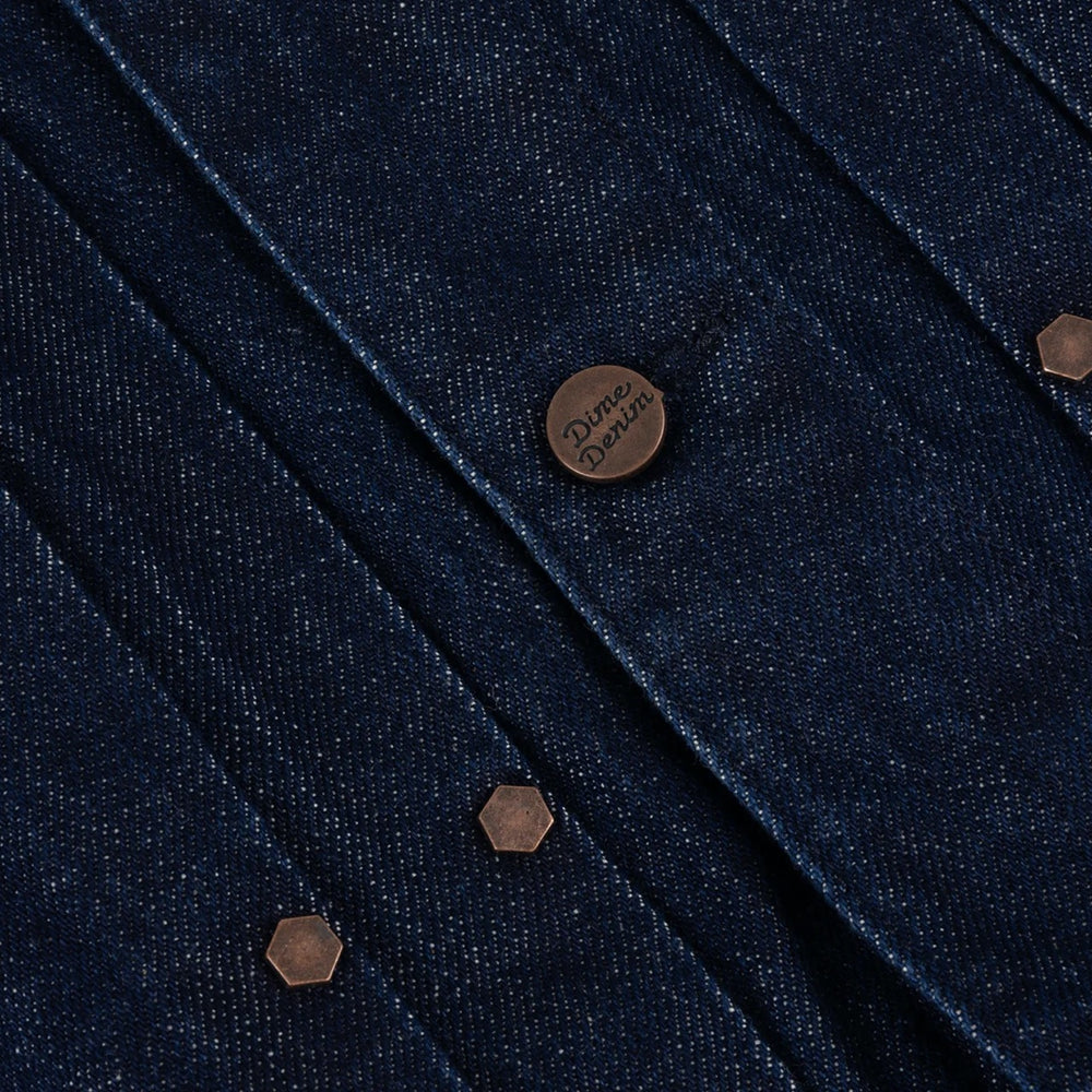 Dime MTL - Pleated Denim Jacket - Indigo