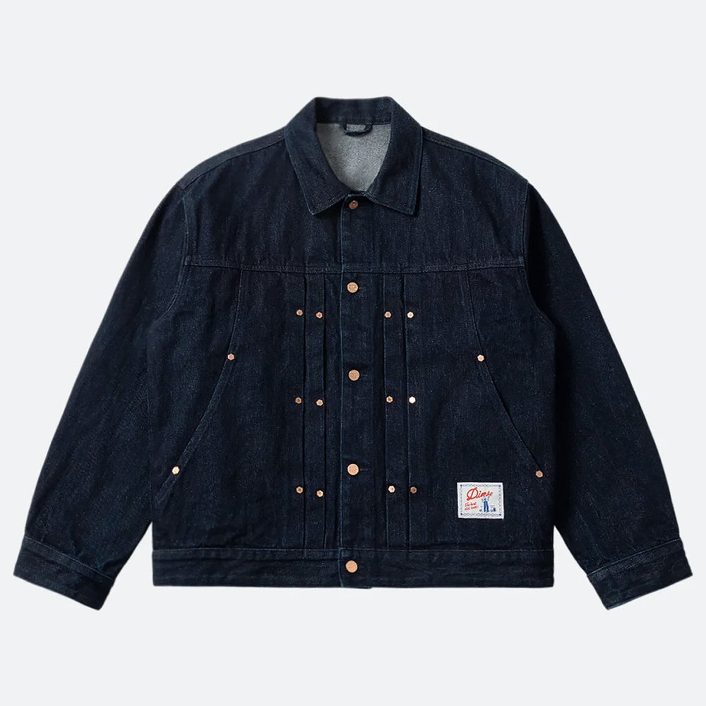 Dime MTL - Pleated Denim Jacket - Indigo