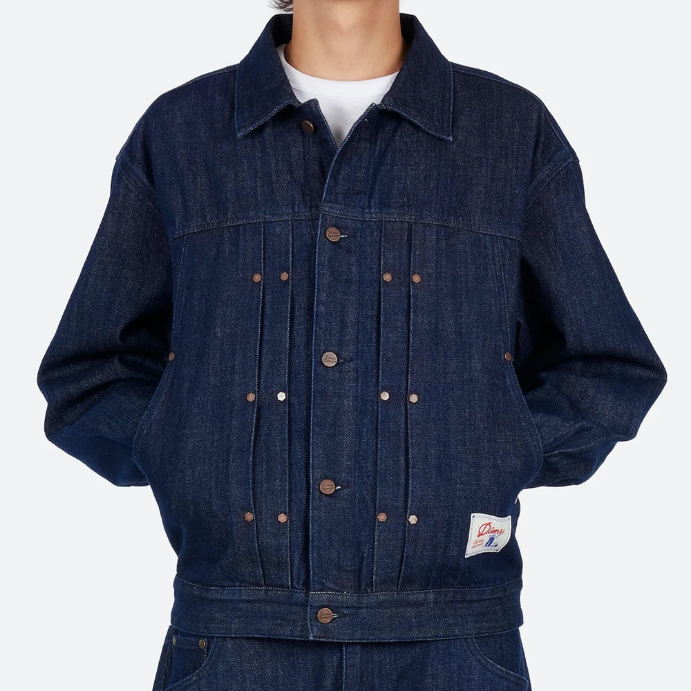 Dime MTL - Pleated Denim Jacket - Indigo