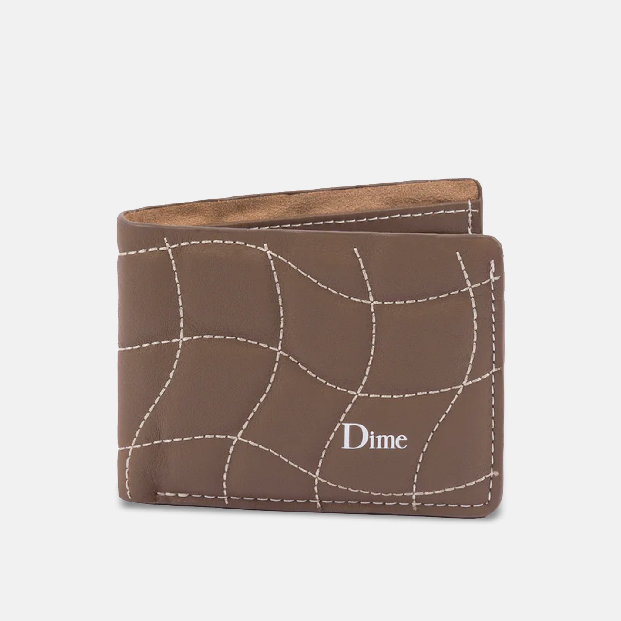 Dime MTL - Quilted Wallet - Brown – Welcome Skate Store