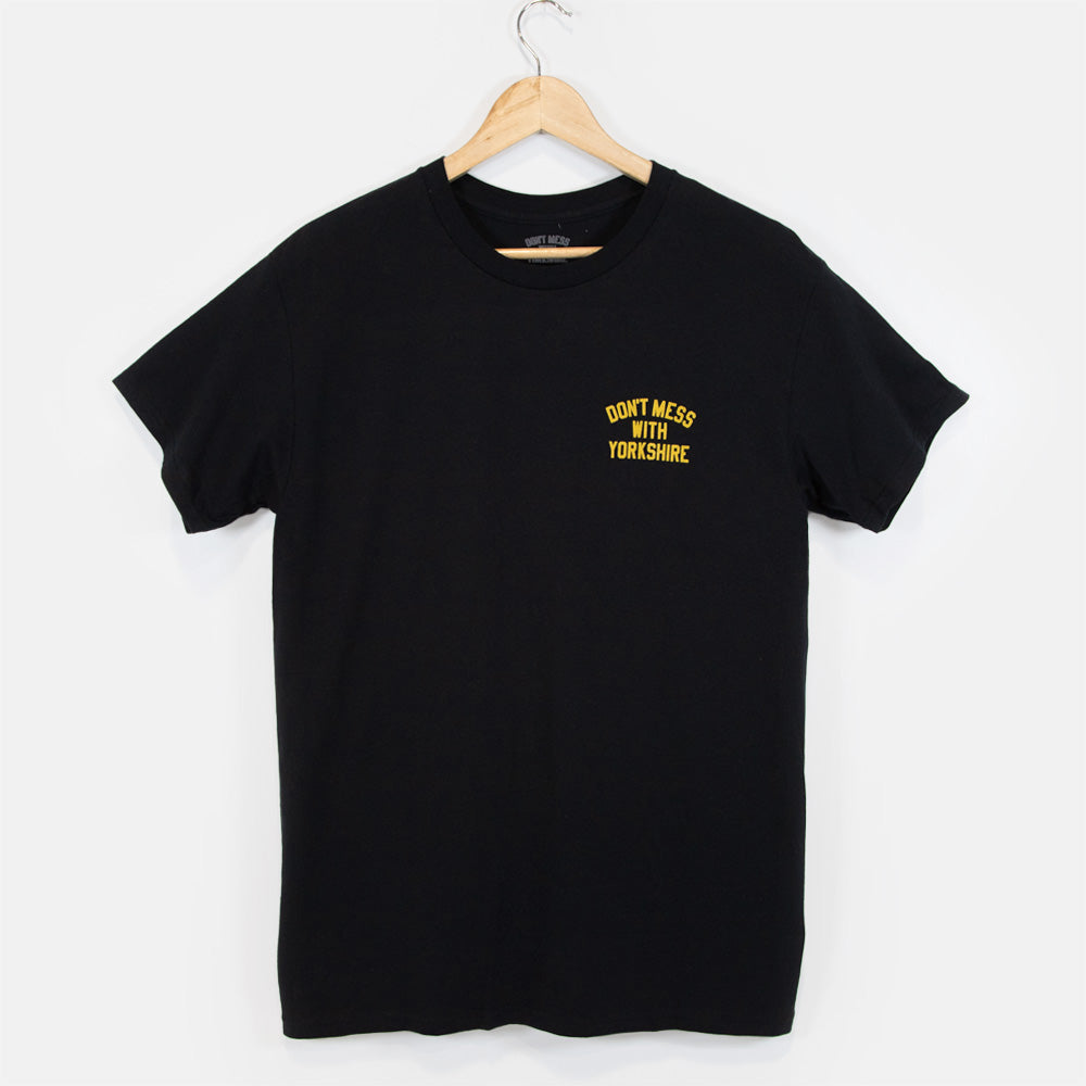 Don't Mess With Yorkshire - Rose S/S T-Shirt Black / Flower