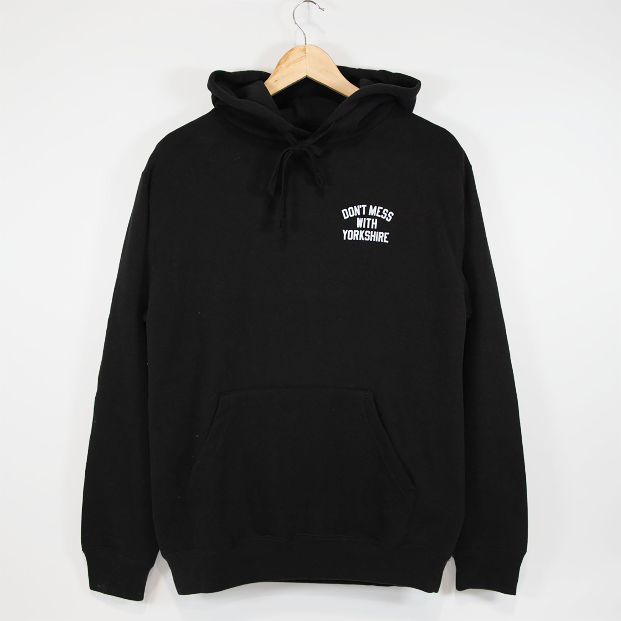 Don't Mess With Yorkshire - Rose Hooded Sweatshirt - Black / White