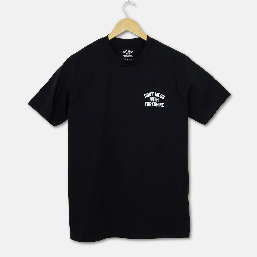 Don't Mess With Yorkshire - Rose T-Shirt - Black / White