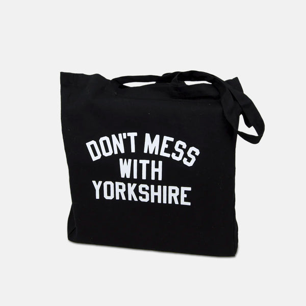 Don't Mess With Yorkshire - Rose Shopper Tote Bag - Black