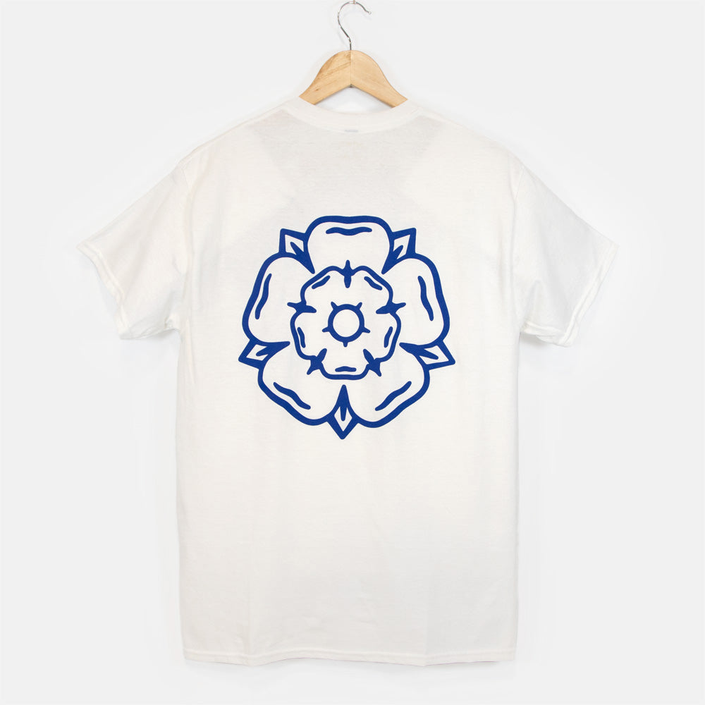 Don't Mess With Yorkshire - Rose S/S T-shirt - White / Blue