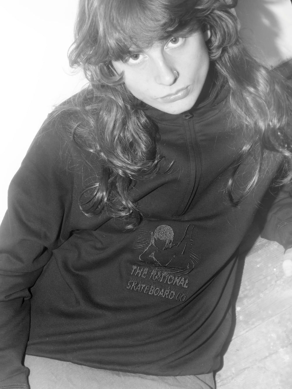 The National Skateboard Co. - ETHEREAL QUARTER ZIP - BLACK