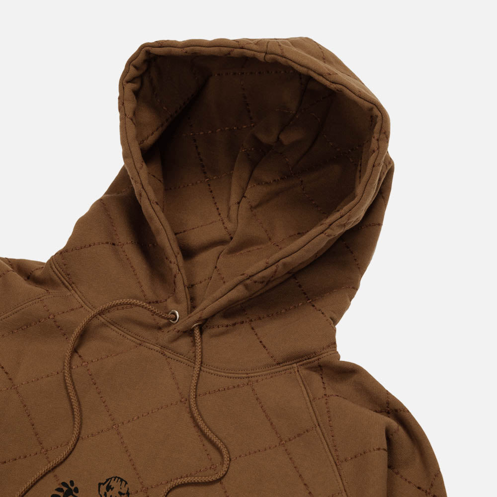 Dancer - OG Diamond Stitch Pullover Hooded Sweatshirt - Brown