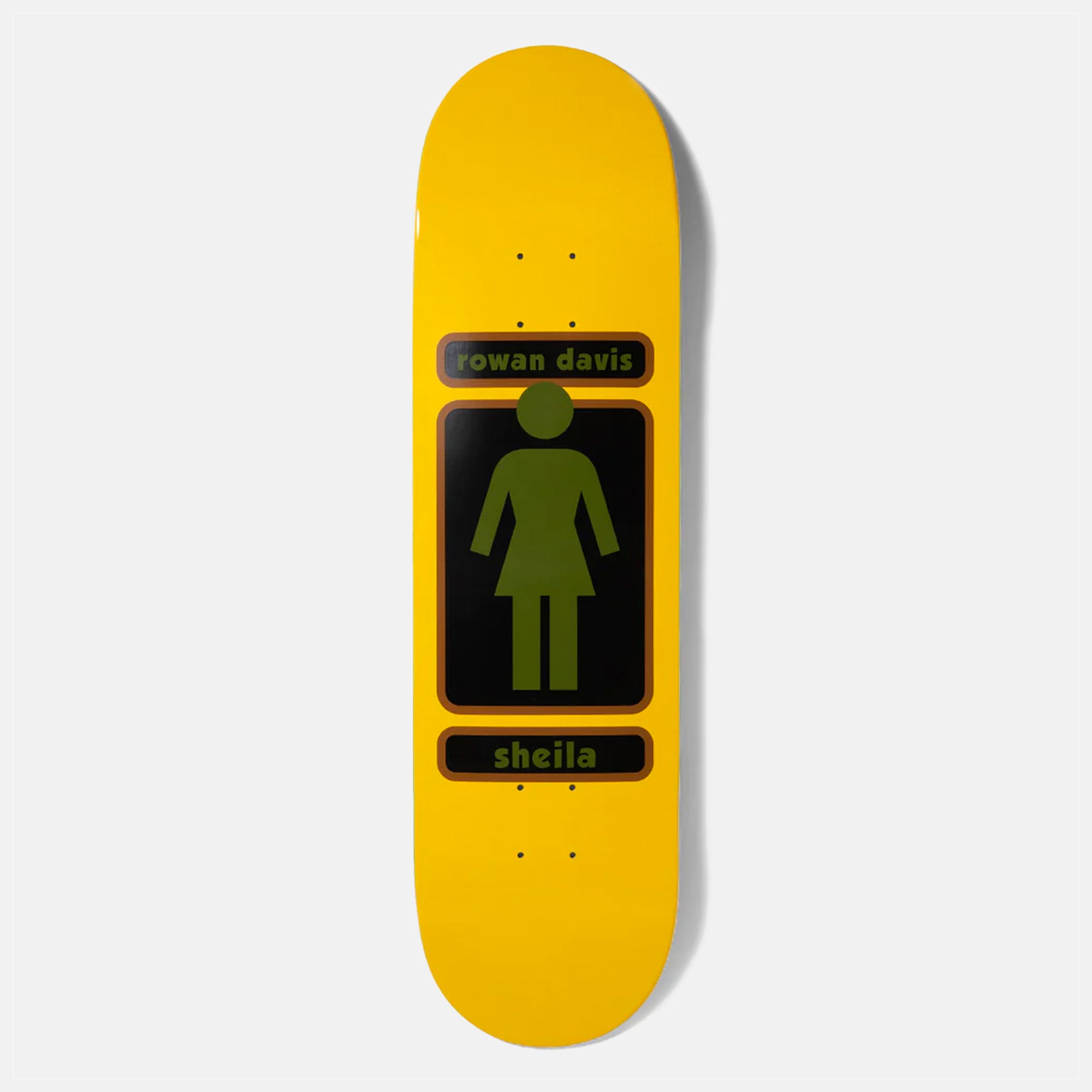 Girl Skateboards - 8.5" Rowan Davis 93 Til Skateboard Deck - Yellow