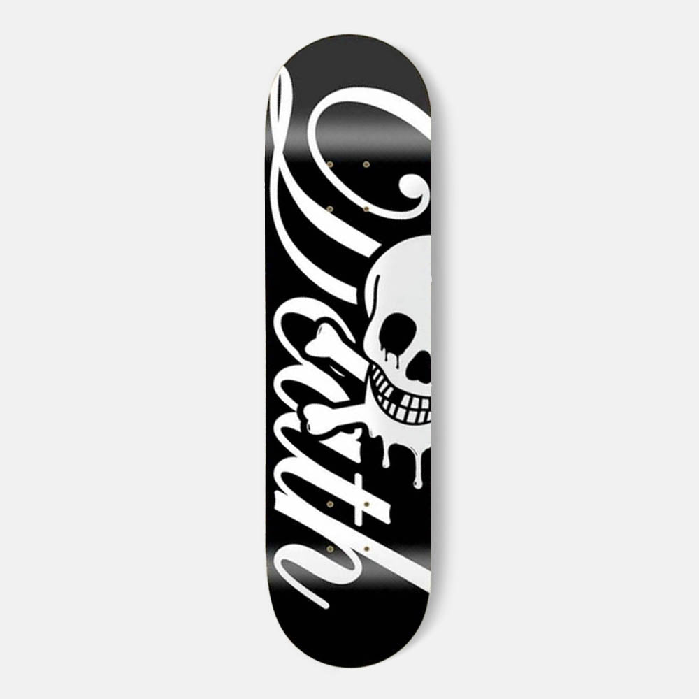 Death Skateboards - 8.125" Script Logo Skateboard Deck - Black / White