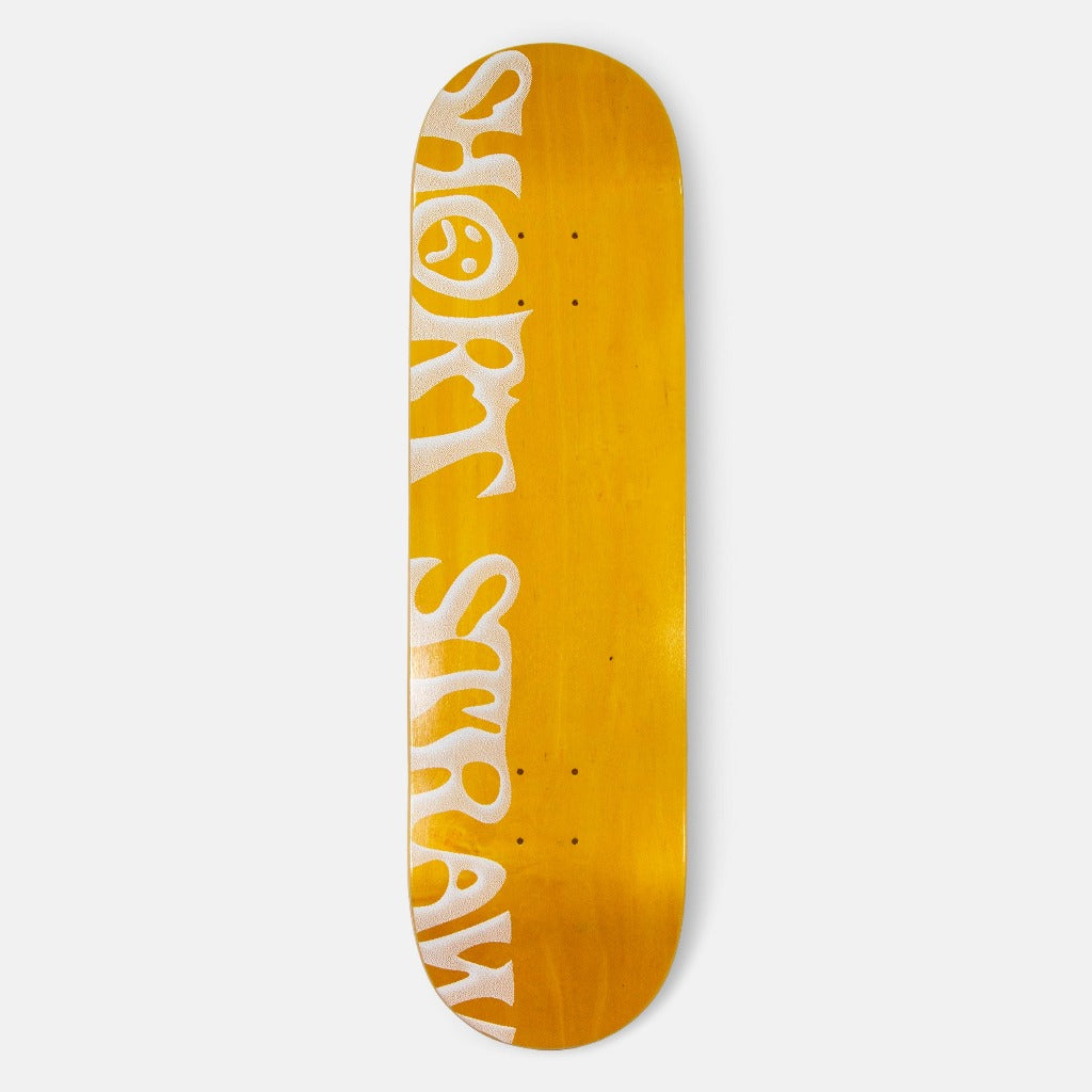 Short Straw - 8.375" Fadeaway Logo Skateboard Deck - Yellow