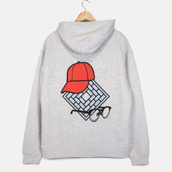 The National Skateboard Co. - DEE COLLINS HOODED SWEATSHIRT - WHITE HEATHER GREY