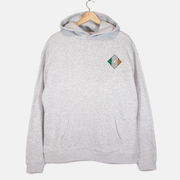 The National Skateboard Co. - DEE COLLINS HOODED SWEATSHIRT - WHITE HEATHER GREY