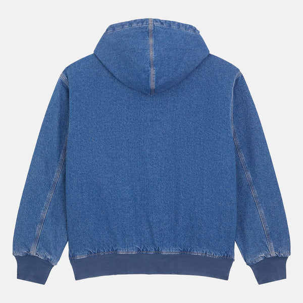 Dickies - Lined Denim Hooded Bomber Jacket - Classic Blue