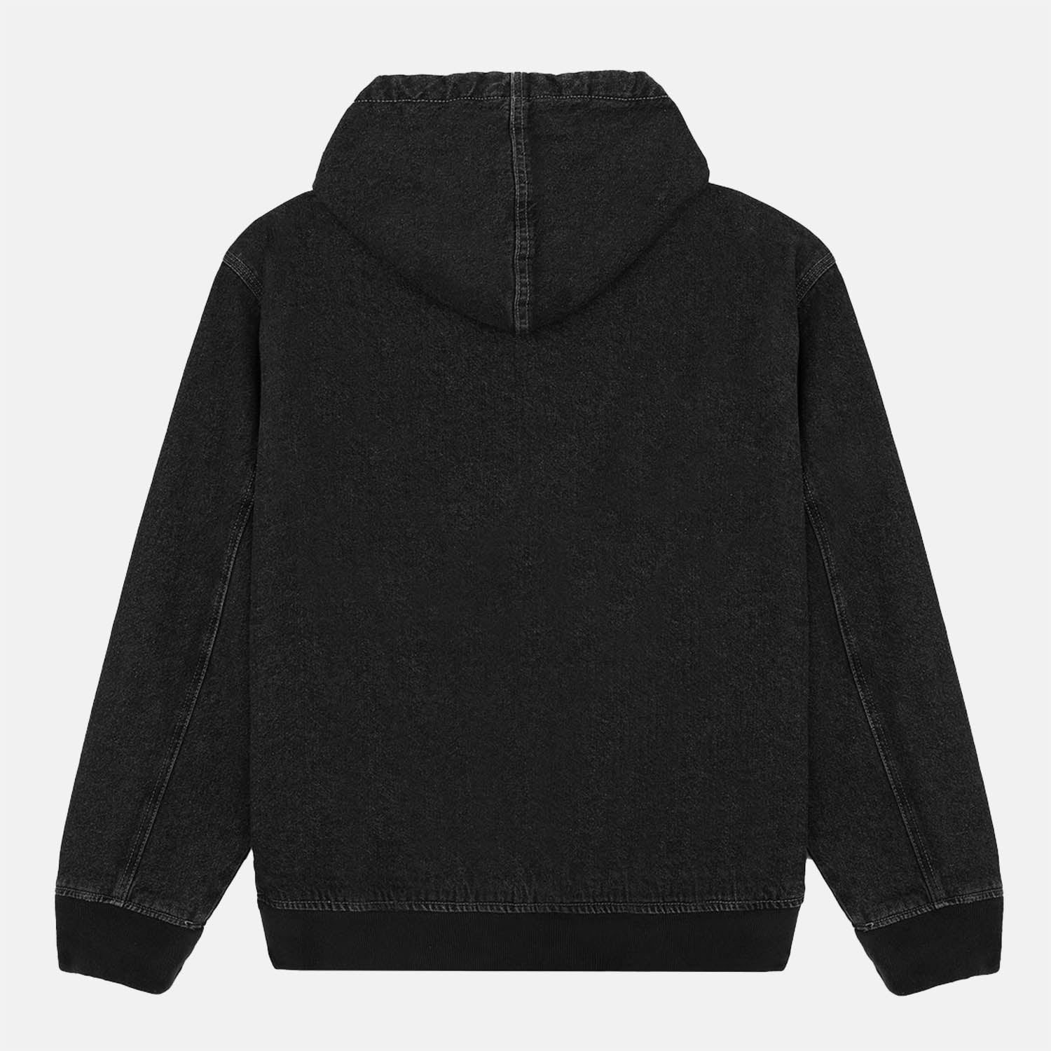 Dickies - Lined Denim Hooded Bomber Jacket - Black Wash Faded