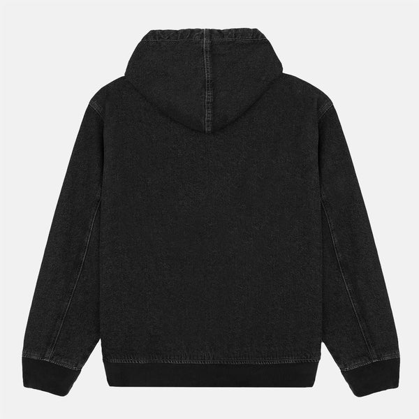 Dickies - Lined Denim Hooded Bomber Jacket - Black Wash Faded