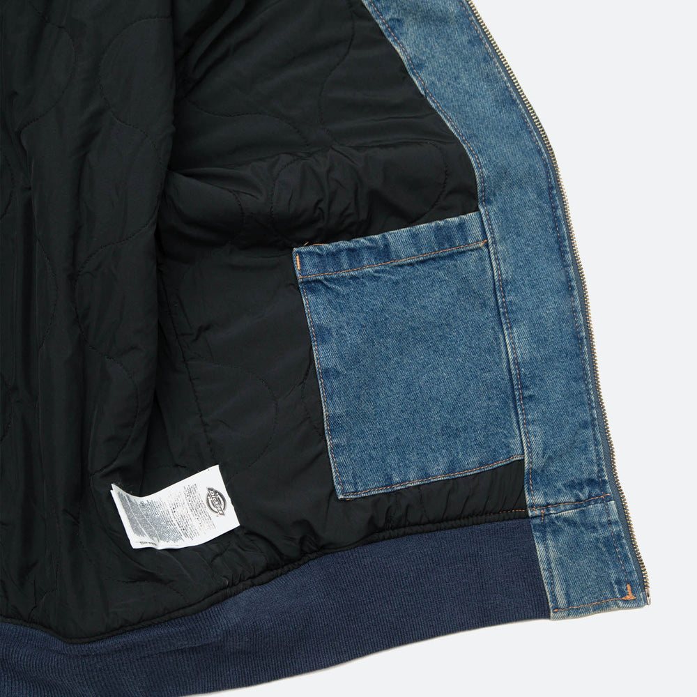 Dickies - Hilham Hooded Denim Jacket - Khaki Tinted Blue