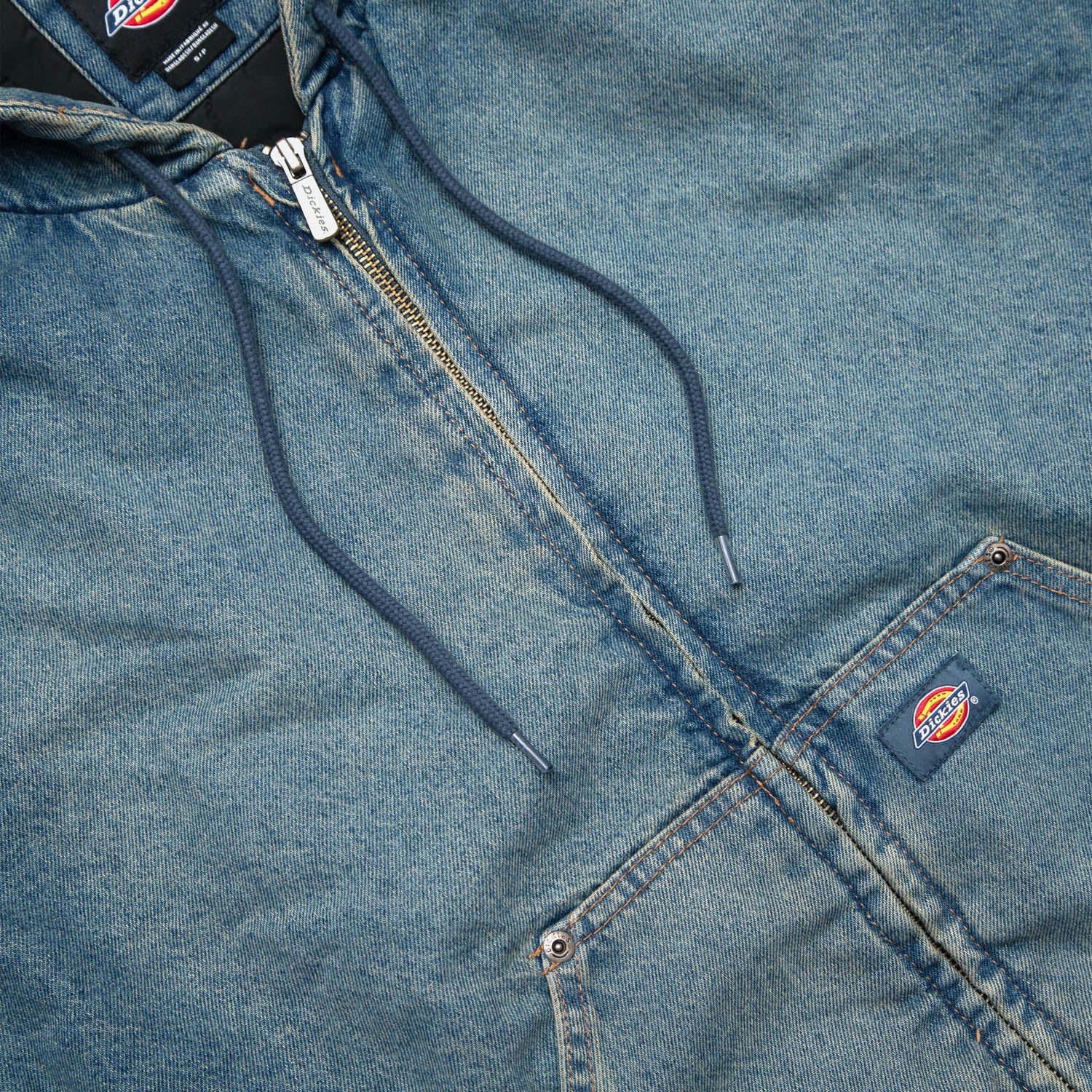 Dickies - Hilham Hooded Denim Jacket - Khaki Tinted Blue