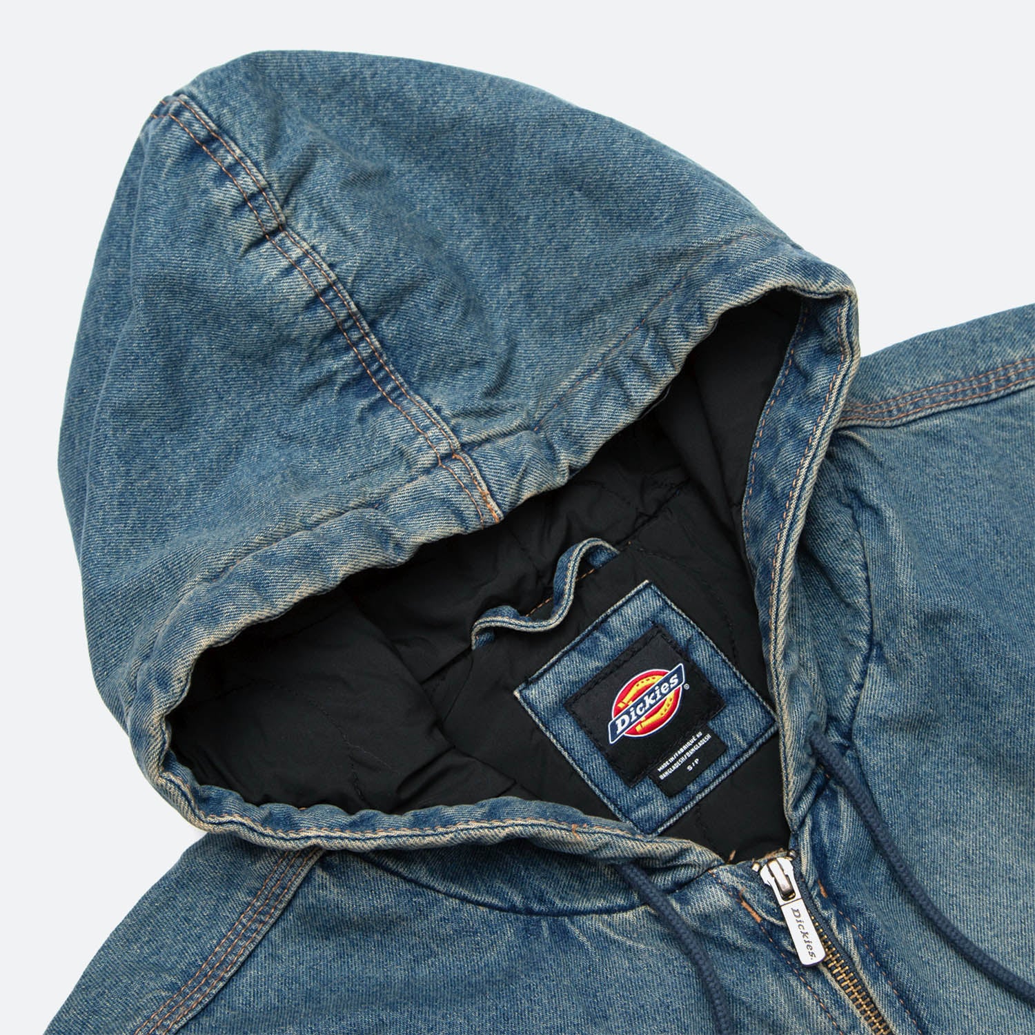 Dickies - Hilham Hooded Denim Jacket - Khaki Tinted Blue
