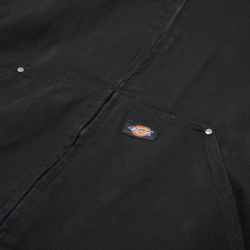 Dickies - Unlined Canvas Hooded Bomber Jacket - Black