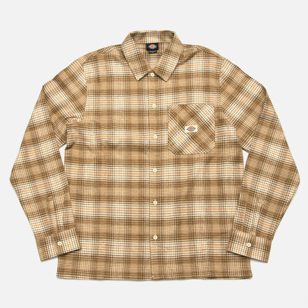 Dickies - Forest Check Flannel Shirt - Wood Ash