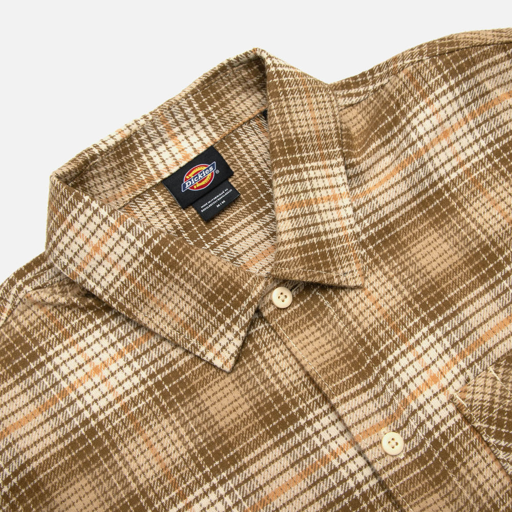 Dickies - Forest Check Flannel Shirt - Wood Ash