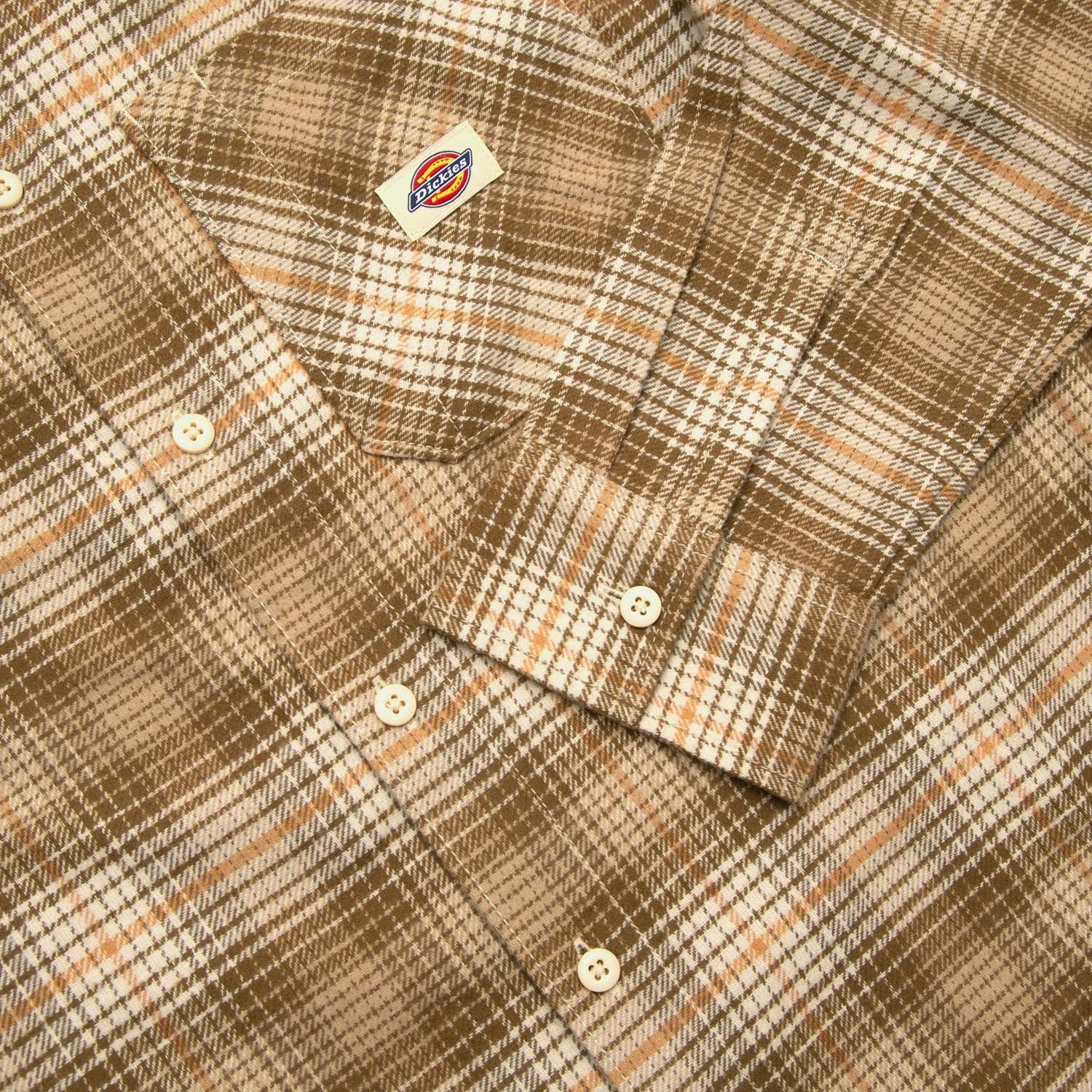 Dickies - Forest Check Flannel Shirt - Wood Ash