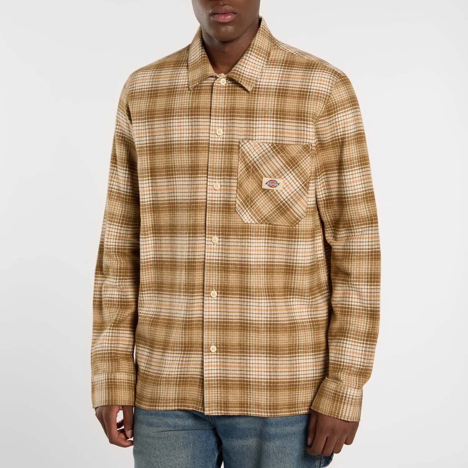 Dickies - Forest Check Flannel Shirt - Wood Ash