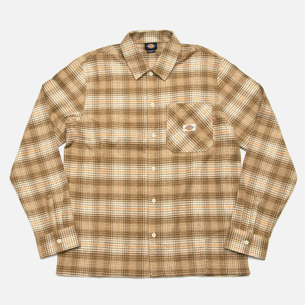 Dickies - Forest Check Flannel Shirt - Wood Ash