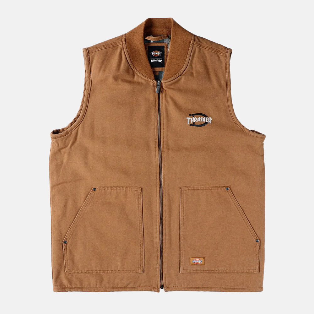 Dickies - Thrasher X Dickies Vest Jacket - Brown Duck