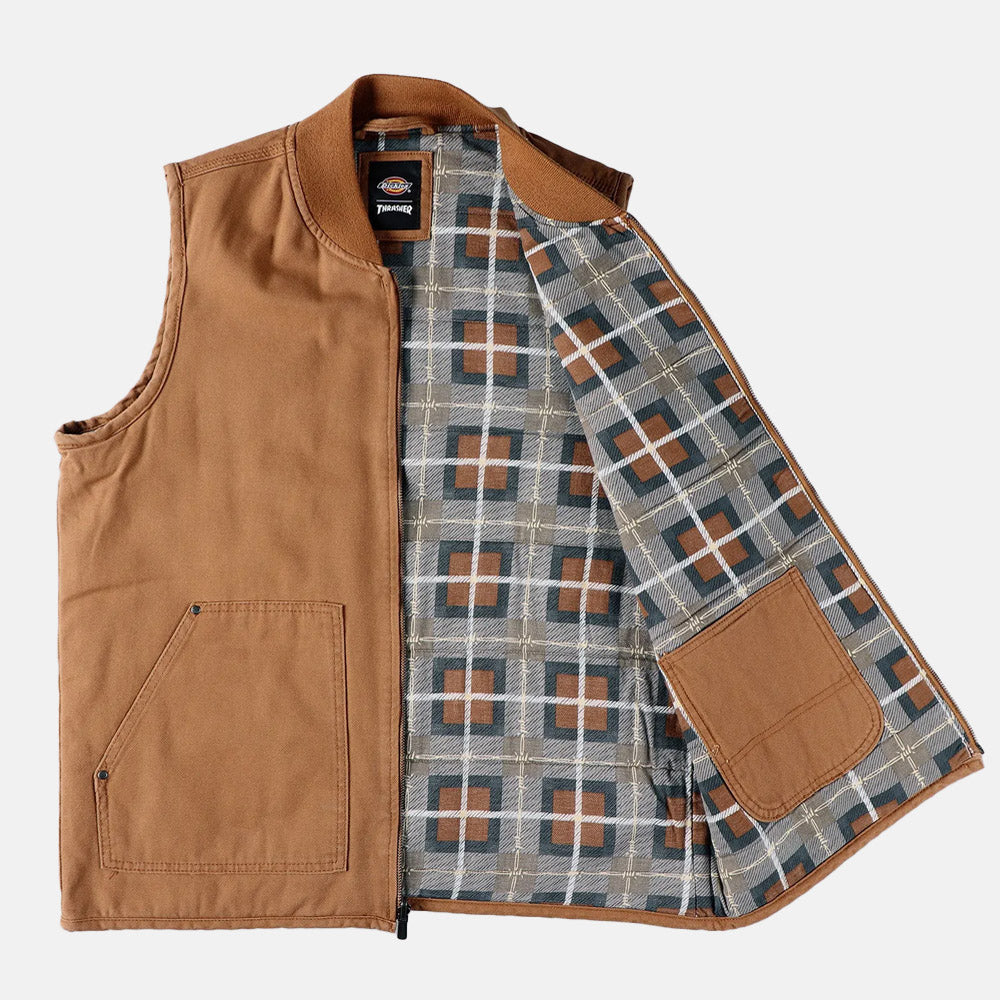 Dickies - Thrasher X Dickies Vest Jacket - Brown Duck