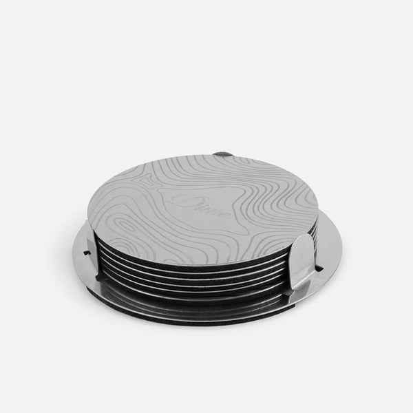 Dime MTL - Topo Coaster Set - Stainless Steel
