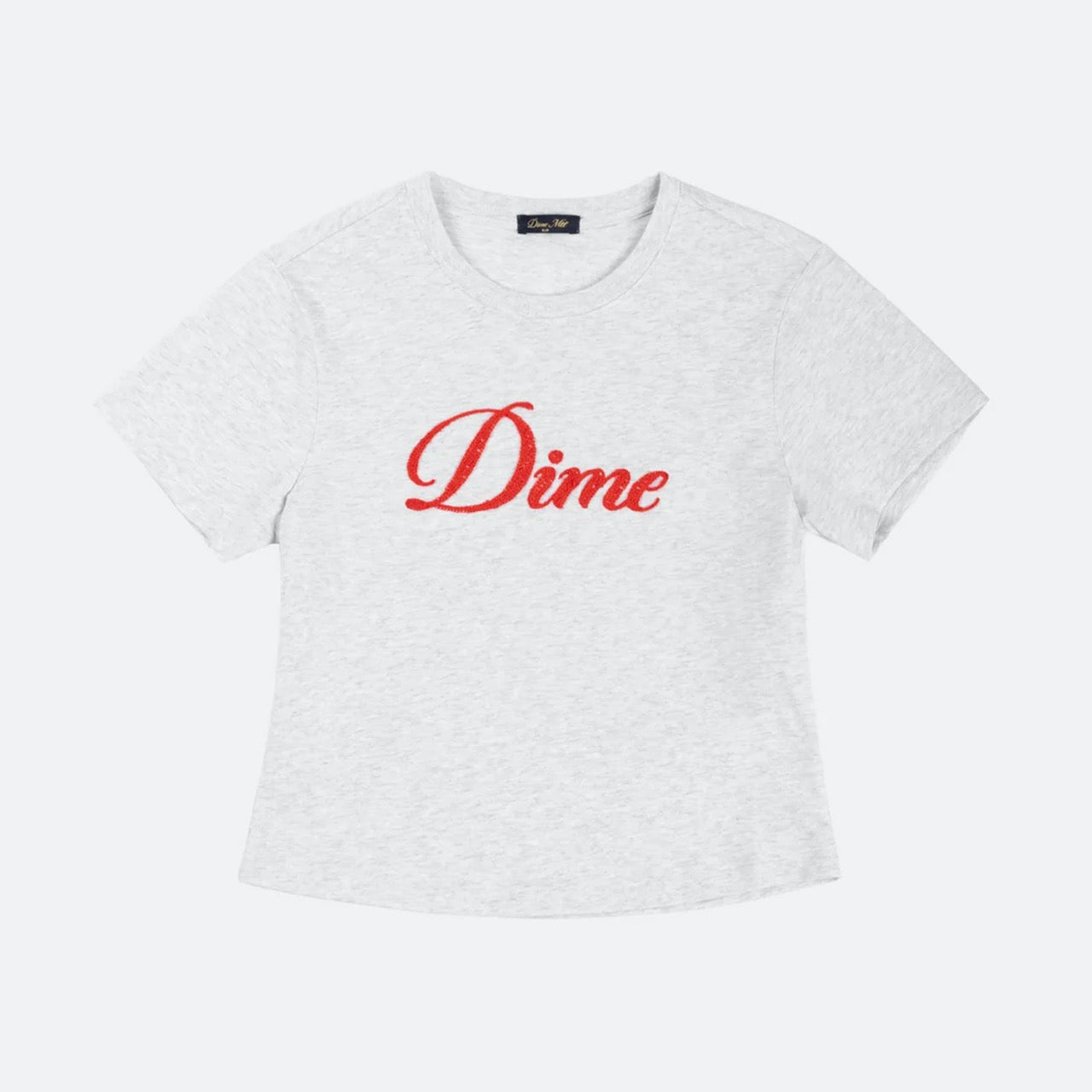 Dime MTL - Cursive Crochet T-Shirt - Ash