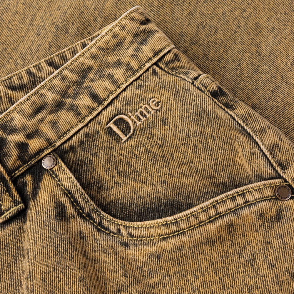 Dime MTL - Classic Baggy Denim Pants - Overdyed Gold