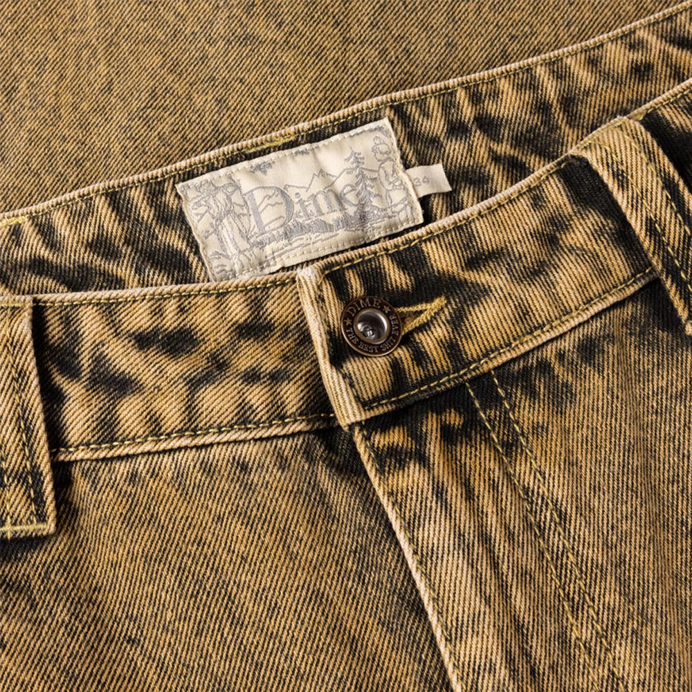 Dime MTL - Classic Baggy Denim Pants - Overdyed Gold