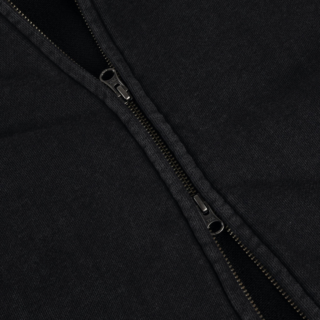 Dime MTL - Distressed Terry Zip Hooded Sweatshirt - Acid Black