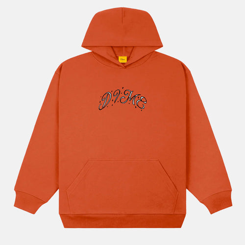 Dime MTL - Sparkle Pullover Hooded Sweatshirt - Autumn Red