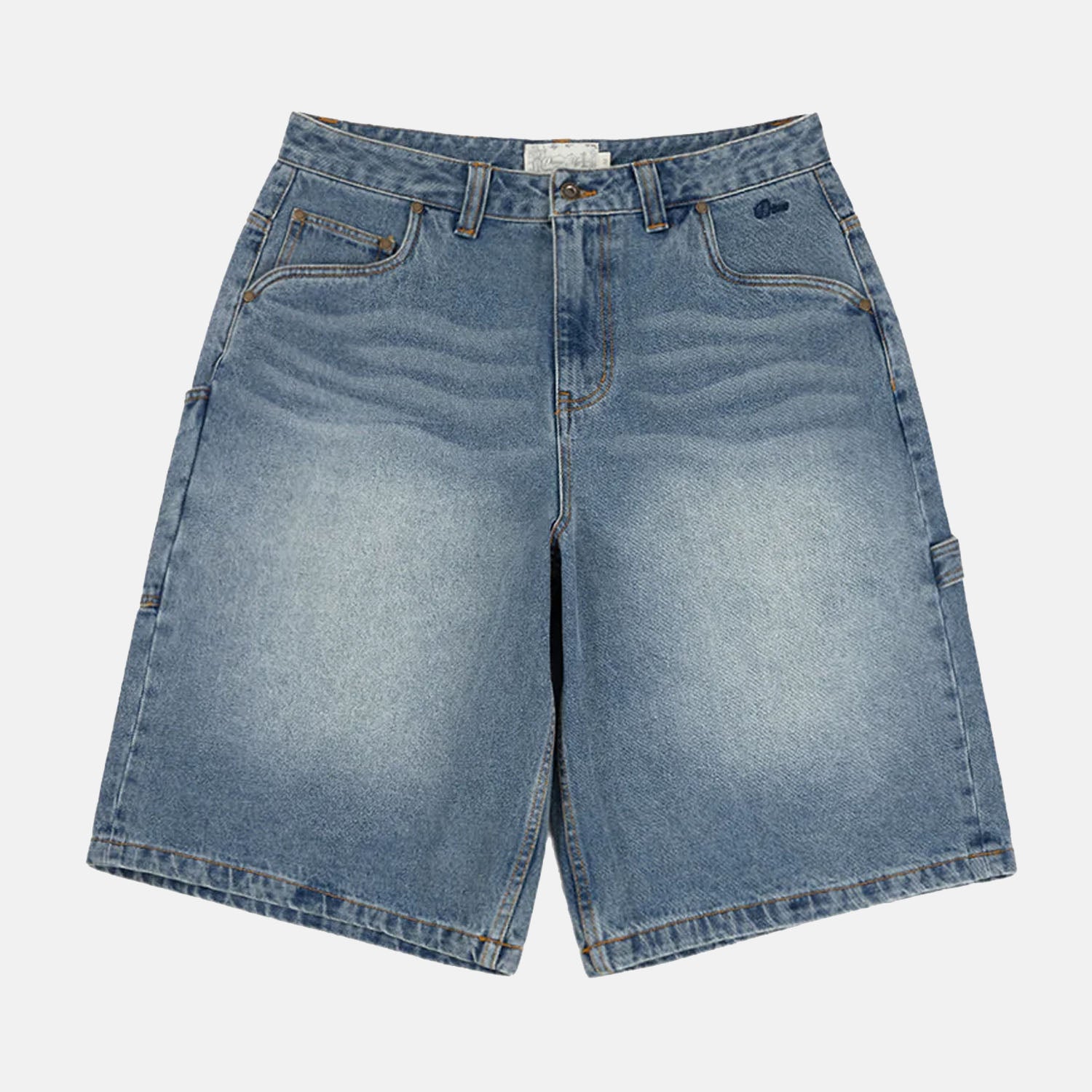 Dime MTL - Classic Denim Shorts - Sandblasted Indigo