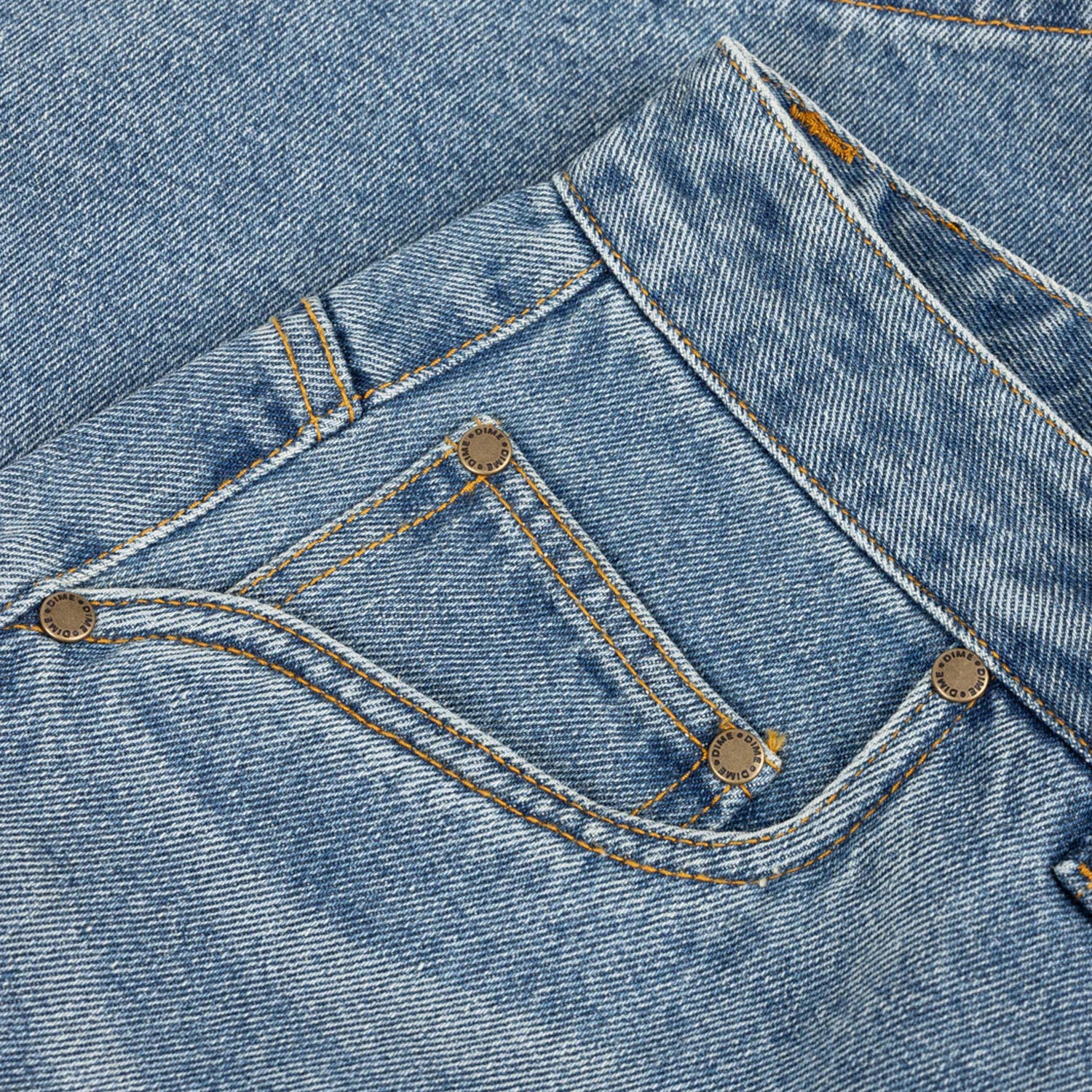 Dime MTL - Classic Denim Shorts - Sandblasted Indigo