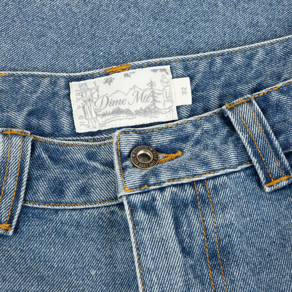 Dime MTL - Classic Denim Shorts - Sandblasted Indigo