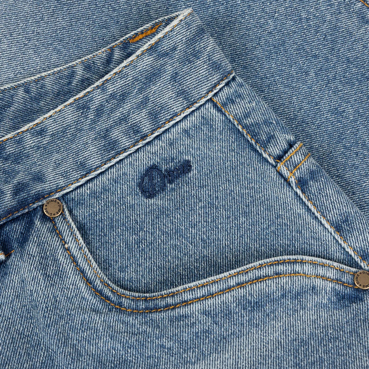 Dime MTL - Classic Denim Shorts - Sandblasted Indigo