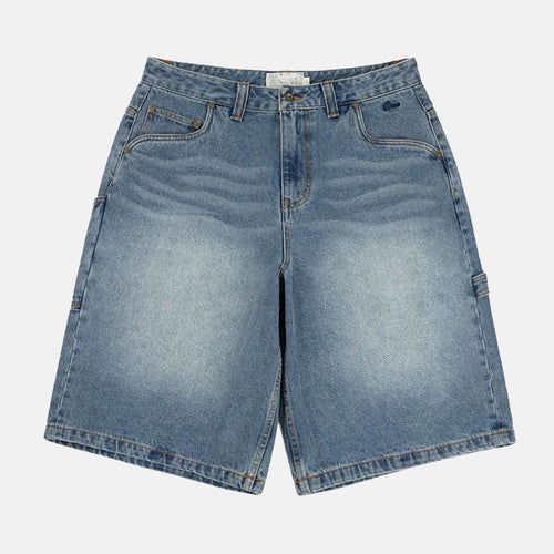 Dime MTL - Classic Denim Shorts - Sandblasted Indigo