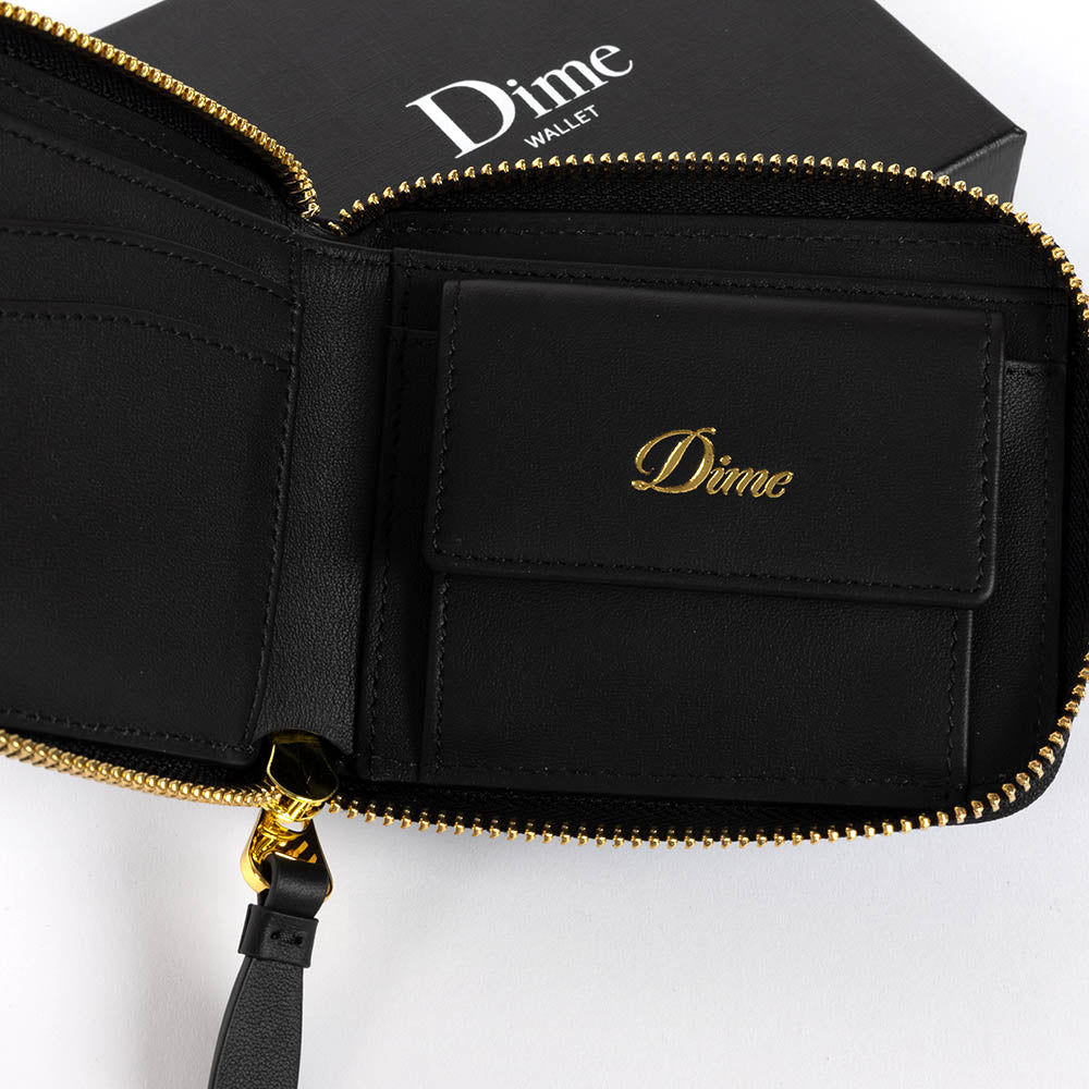 Dime MTL - Cursive ZIP Wallet - Black