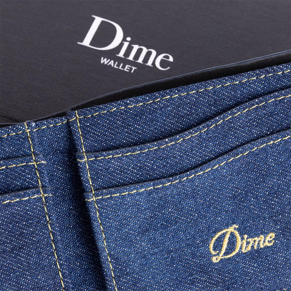 Dime MTL - Cursive Bi-Fold Wallet - Indigo Denim